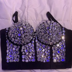 Beautiful Corset diamond studded corset top